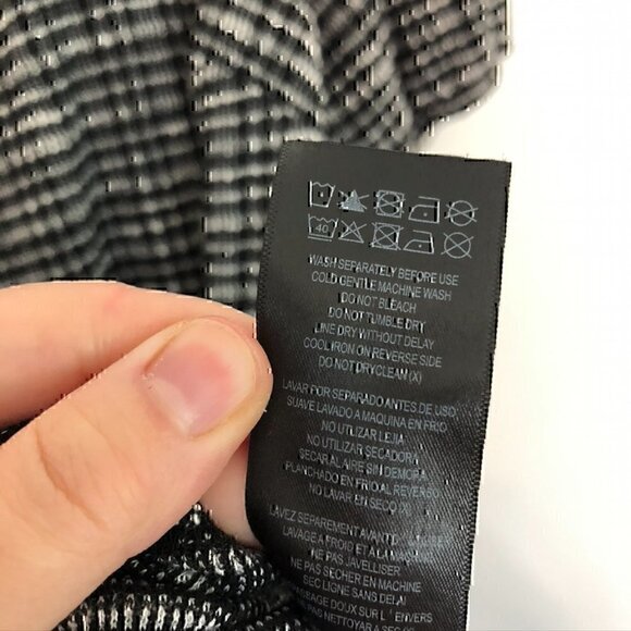 CITY CHIC Plus Size VANITY XS Little Miss Dress Black Checkered Plaid Mini Shift - Picture 9 of 12